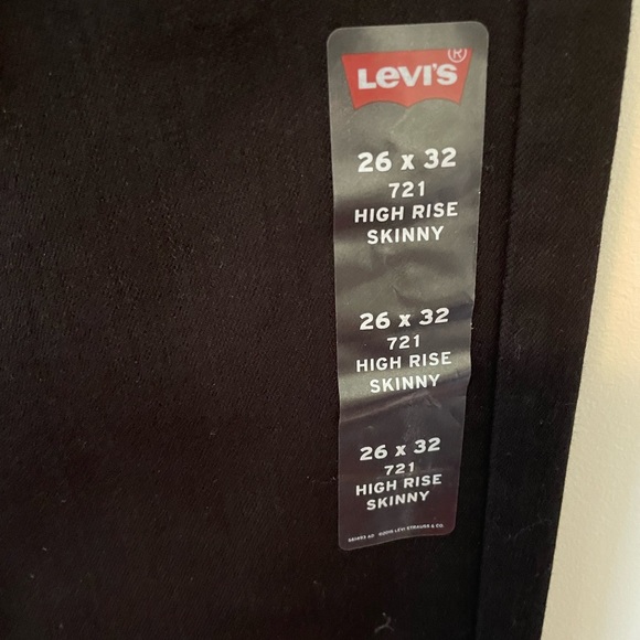 LEVI’S | NWT 721 High Rise Skinny Jeans in Black, Size 26 - Picture 11 of 14
